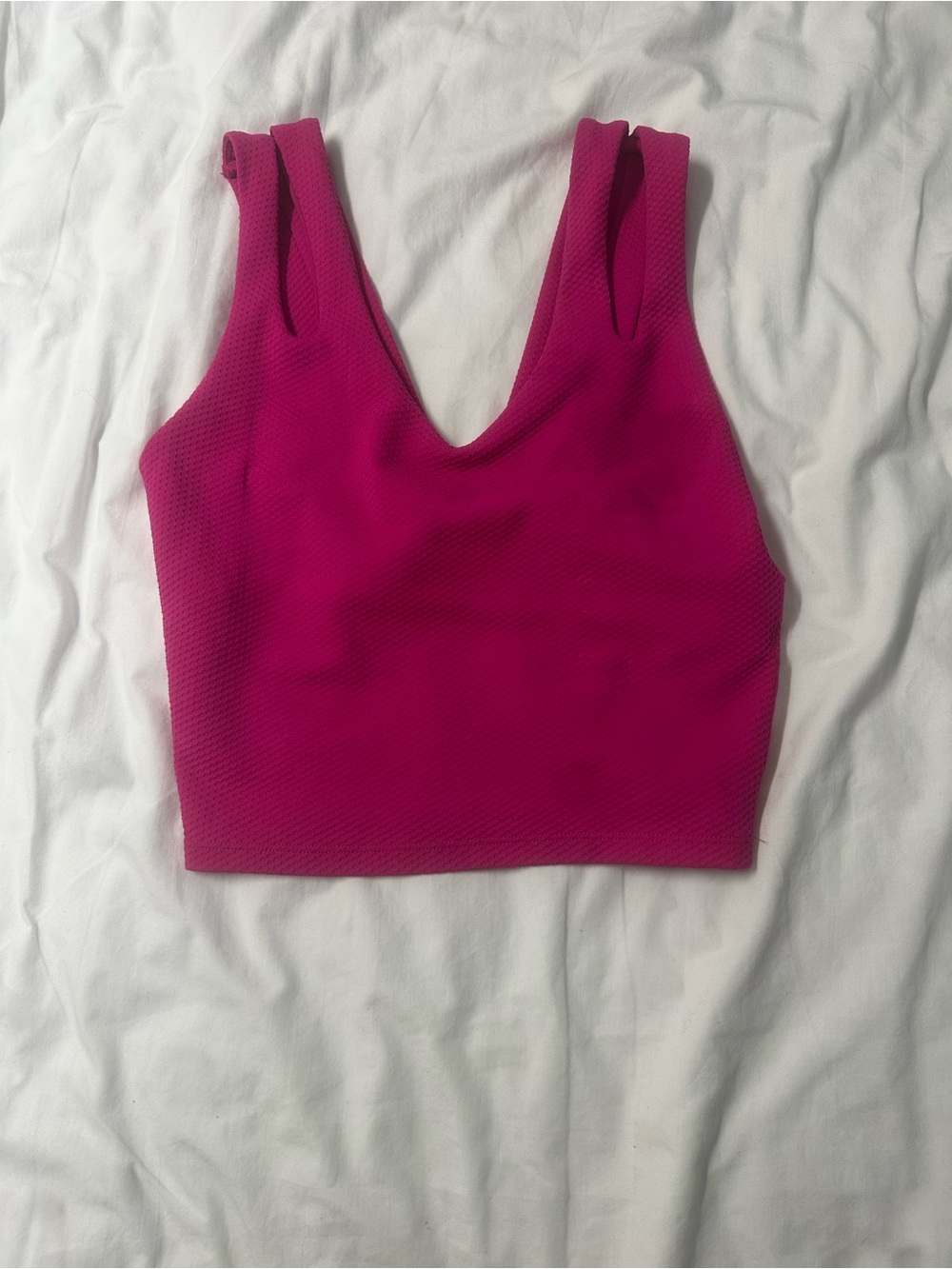 Beach Riot Ribbed Scoop Neck Sports Bralette - Hot Pink